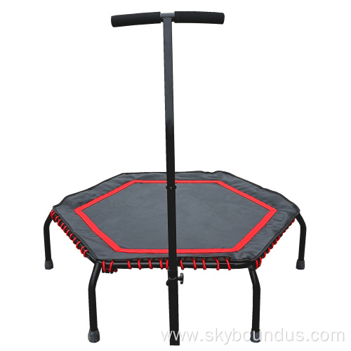 Gym fitness 50 inch hexagon trampoline with handle